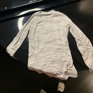 White and black lululemon shirt